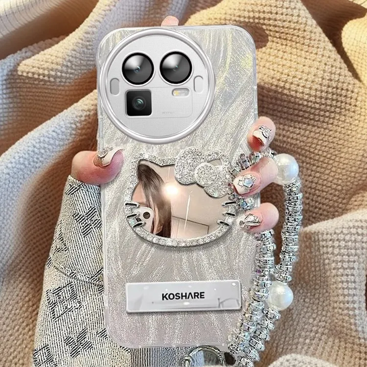 全包摄像头真我GT8手机壳羽纱KT猫镜子realmegt8pro软壳RMX6699新