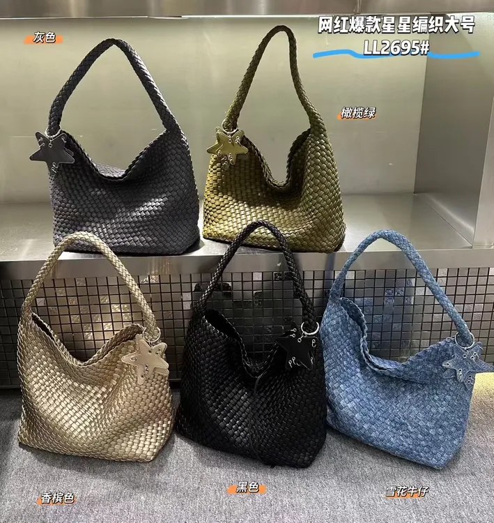 手工小牛皮编制包包