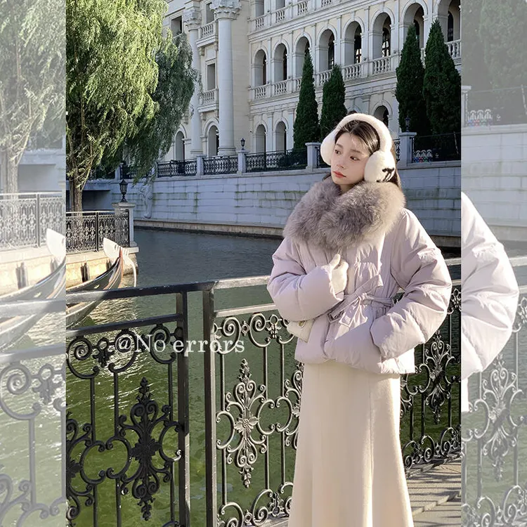 现货 不出错 No errors狐狸毛领新国标90白鸭绒羽绒服 B625R18692