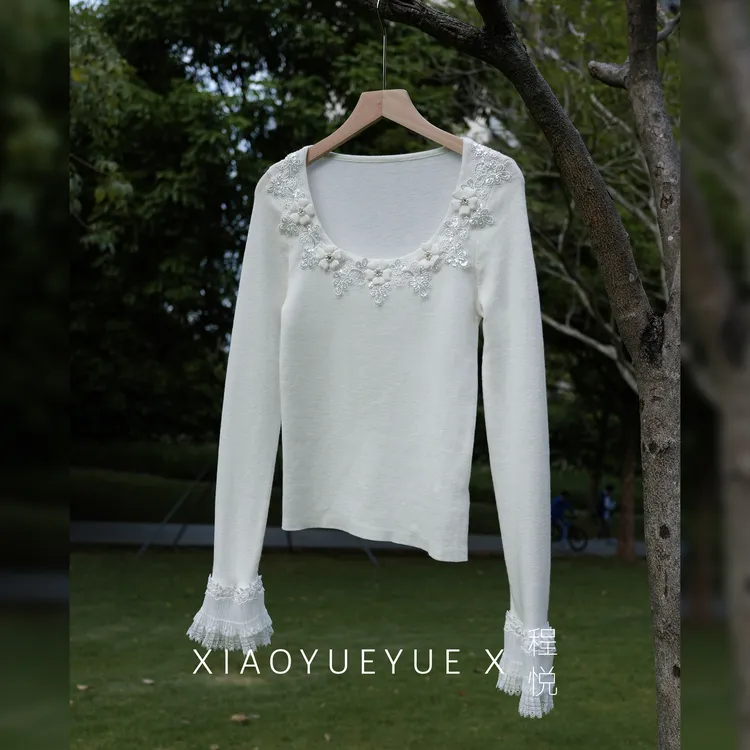 程悦【新品】A-02338秋冬新款法式高级感优雅气质时尚重工上衣