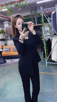 一姐【9196黑咖西装】千金财阀ins网红洋气衣服女