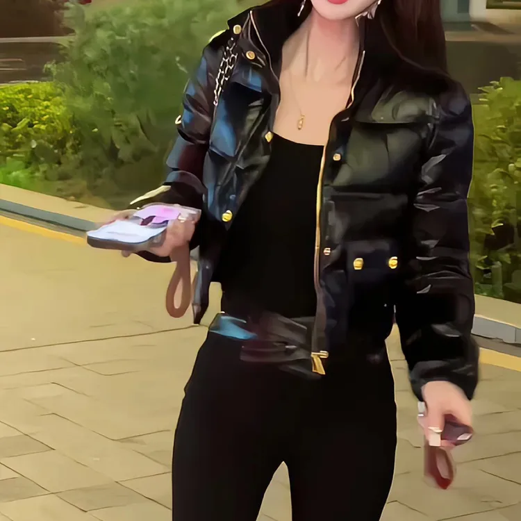 韩版立领设计感短款棉服2025冬季新款高级感小个子气质百搭外套女