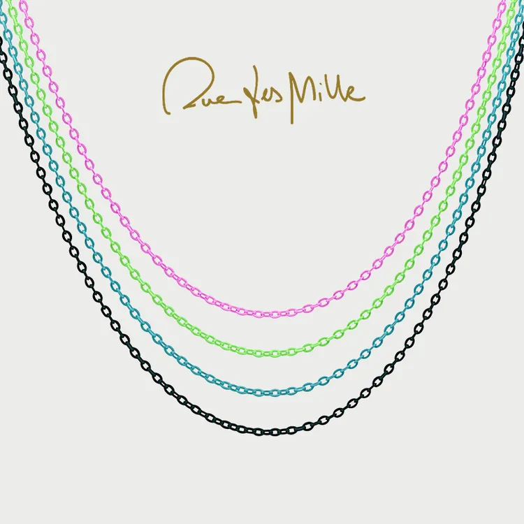 合金项链 RuedesMille 彩色珐琅项链绿松石色百搭锁骨素链CBGR07