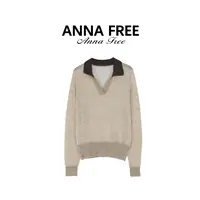 ANNA FREE 秋季新款V领显瘦软糯羊毛针织上衣高端亲肤透气女Z8675