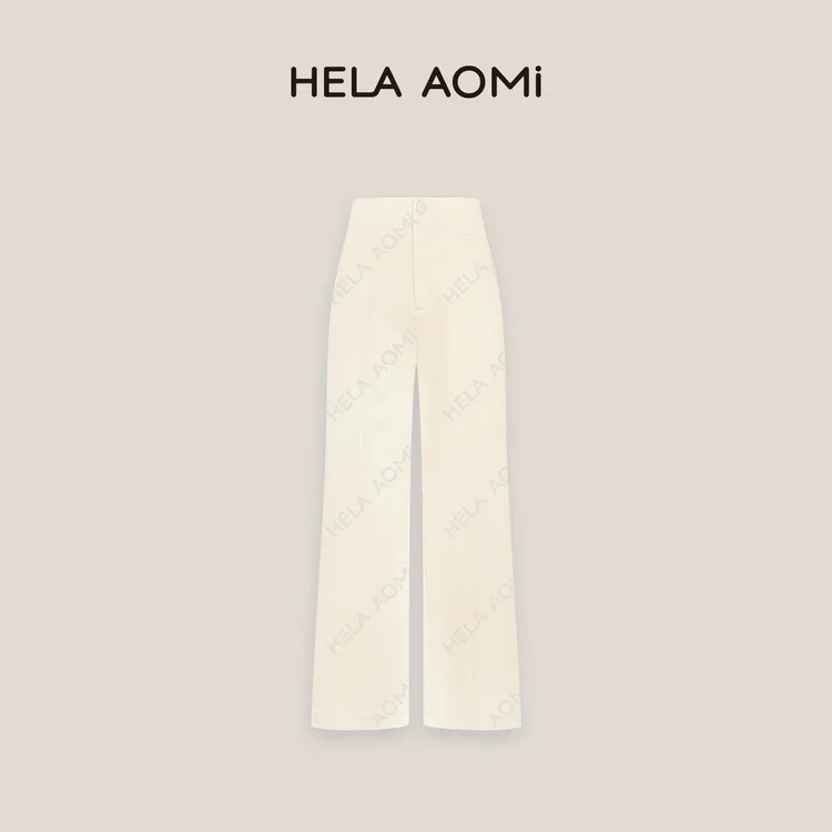 HELA AOMI“只有裤型”立体剪裁高腰设计九分阔腿休闲裤CY5CM61567