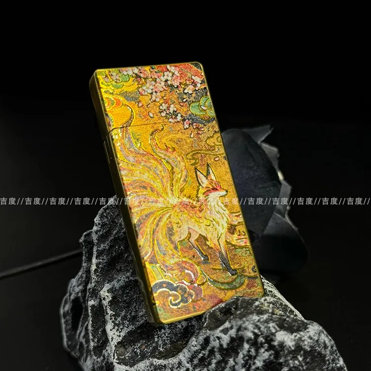 个性创意AB面超薄煤油打火机网红男士新款砂轮点火金属卡片式机身