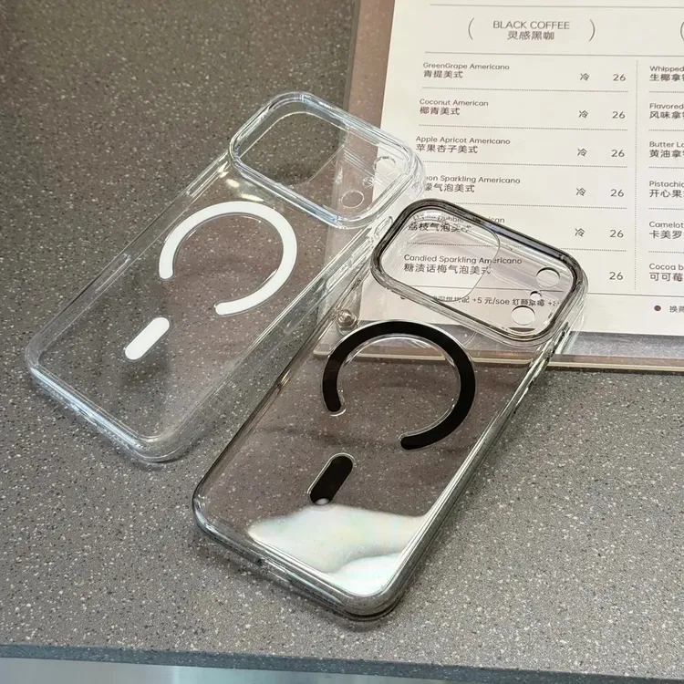 适用苹果17pro简约手机壳iPhone17promax磁吸防摔16pro/15pro透明