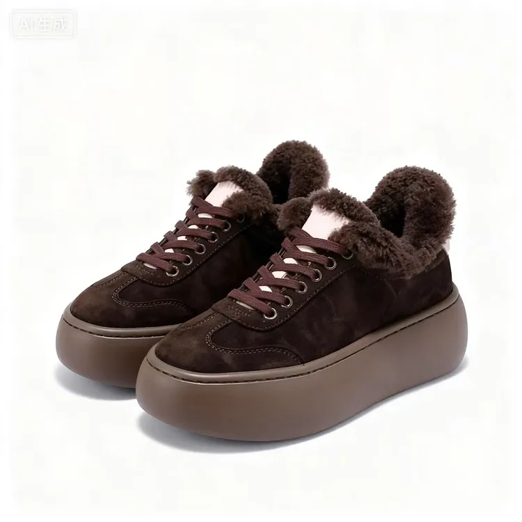 MRFEITO秋冬加厚复古休闲真皮德训鞋H1XI02D35612