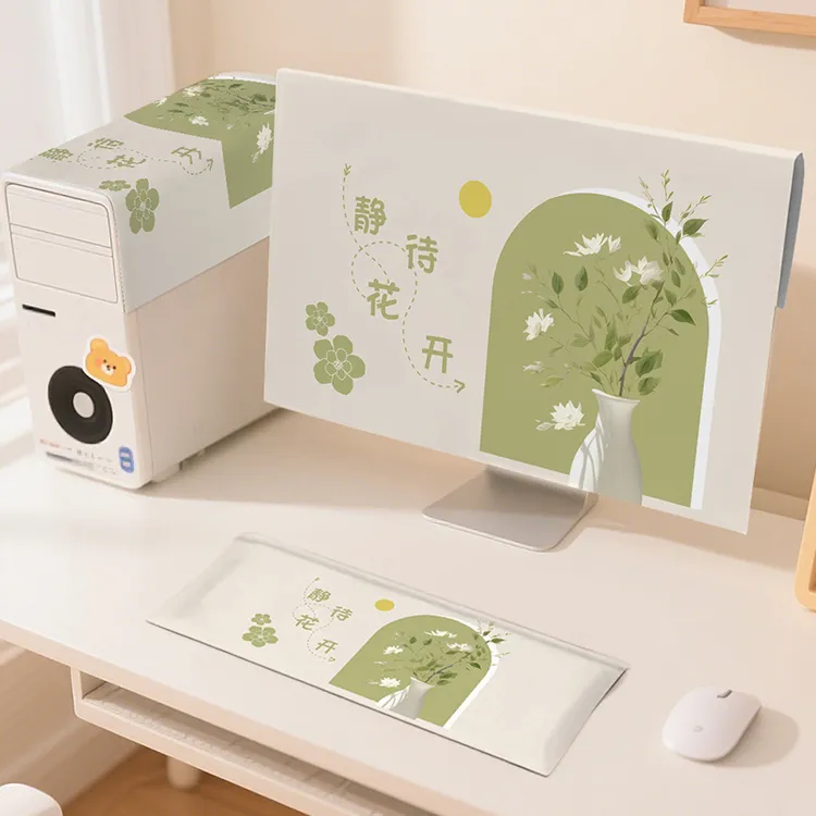 电脑罩防尘罩台式2025新款液晶显示器键盘主机保护套屏幕盖布防尘