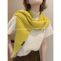 RUOXUN【北极绒三角巾!】韩版秋冬针织围巾披肩两用时尚百搭围脖