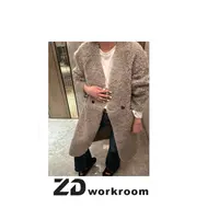 【Z.D/WORKROOM】25/26冬季高奢大象灰色100%全羊毛长款外套