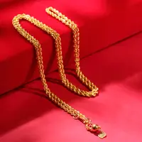 【泓贝珠宝-I683】18K金设计款精致粗麻花链项链