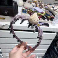 N519紫色小熊波浪发箍