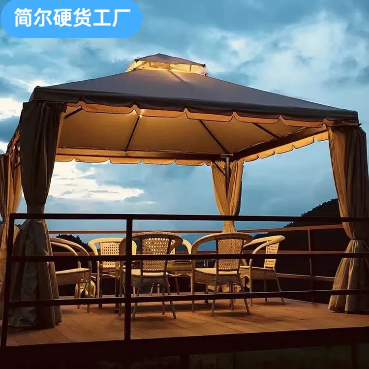 户外遮阳棚室外大型加厚别墅庭院花园防雨摆摊活动农家乐帐篷伞