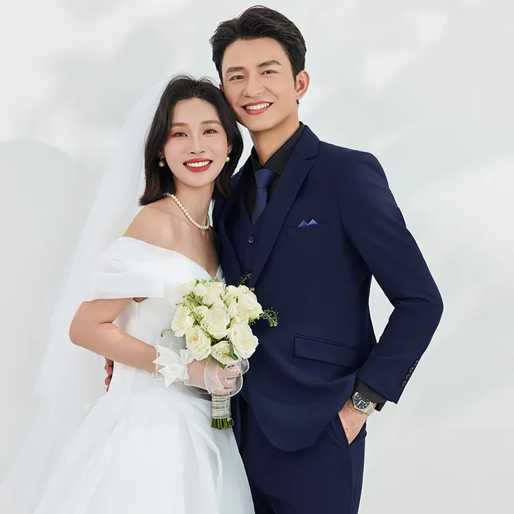 新郎结婚西服男套装礼服英伦西装三件套韩版修身商务休闲职业正装