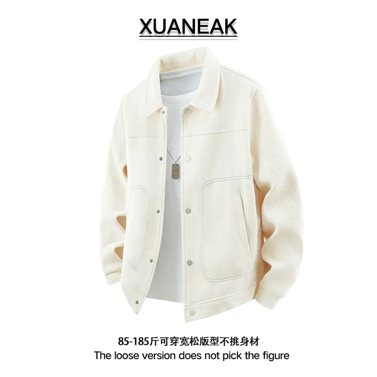 XUANEAK男士夹克秋冬季新韩版商务翻领痞帅时尚百搭休闲款外套