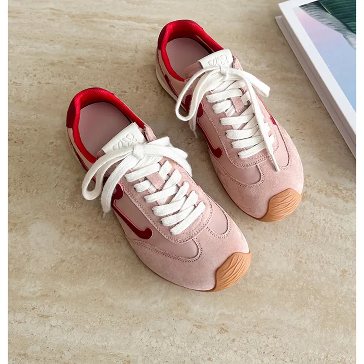 TOUCH MISS法国时尚休闲感真皮德训鞋2025新款女士软底阿甘鞋