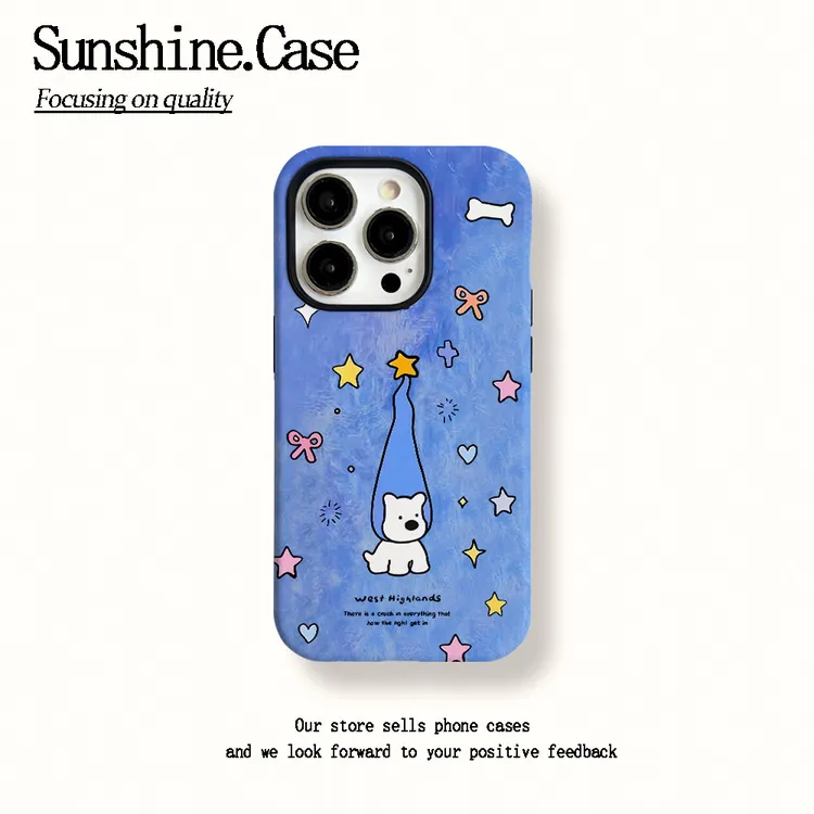 菲林二合一适用苹果华为vivo小米oppo手机壳魔法小狗16PRO/15