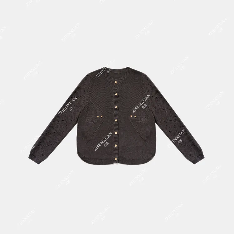 1306-秋季精梳棉毛针织衫复古毛衣毛衫圆领港风辣妹风