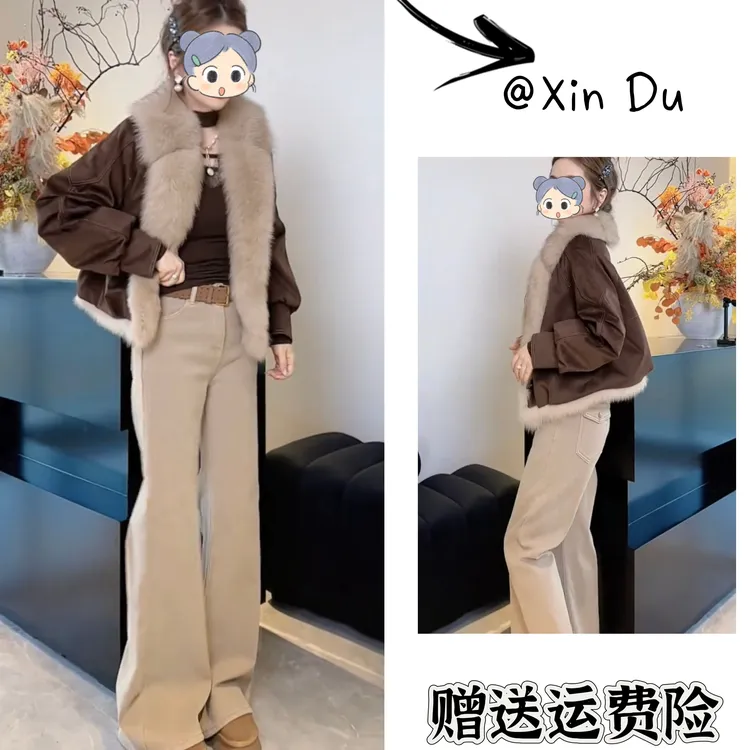 2025秋冬季新款时尚显瘦气质女士网红洋气外套百搭款D25171