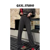 邱小小丽呀 秋季新款软糯垂感直筒裤女百搭休闲高腰窄版拖地长裤