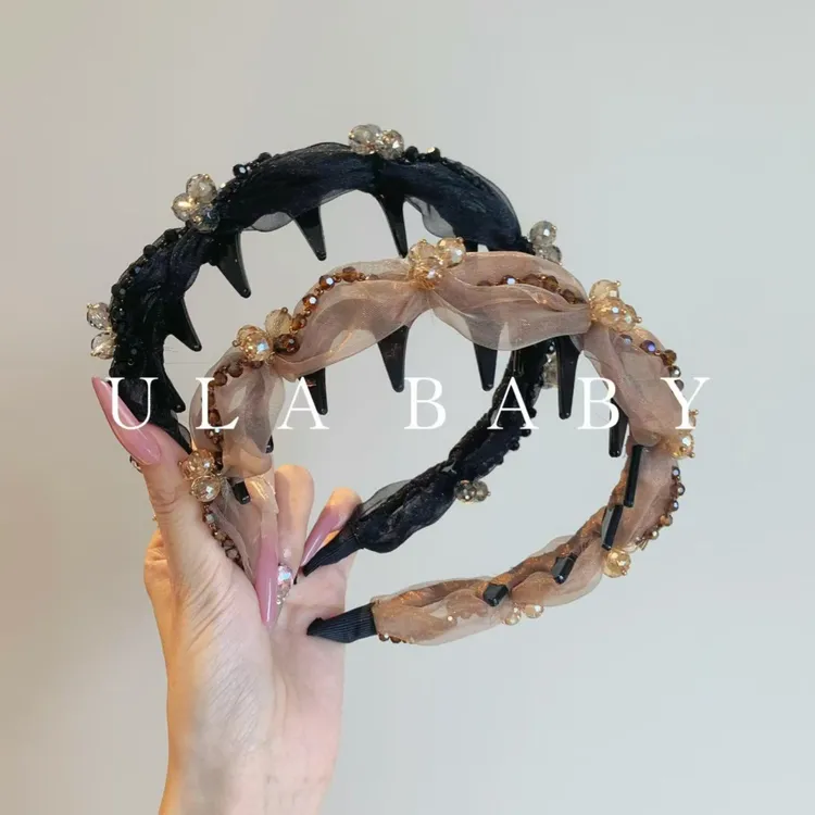 【喜儿ula】7-31-8气质网纱银河优雅小众高颅顶发箍