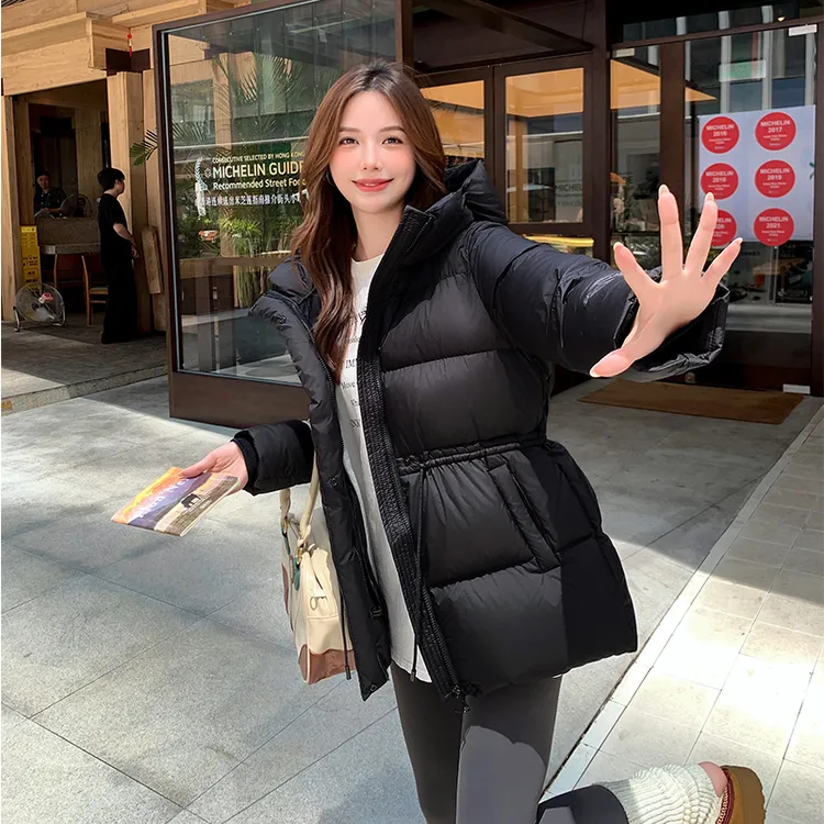 【橘子专属】高定鹅绒蓄热羽绒服女短款2025韩版新款收腰加厚短款