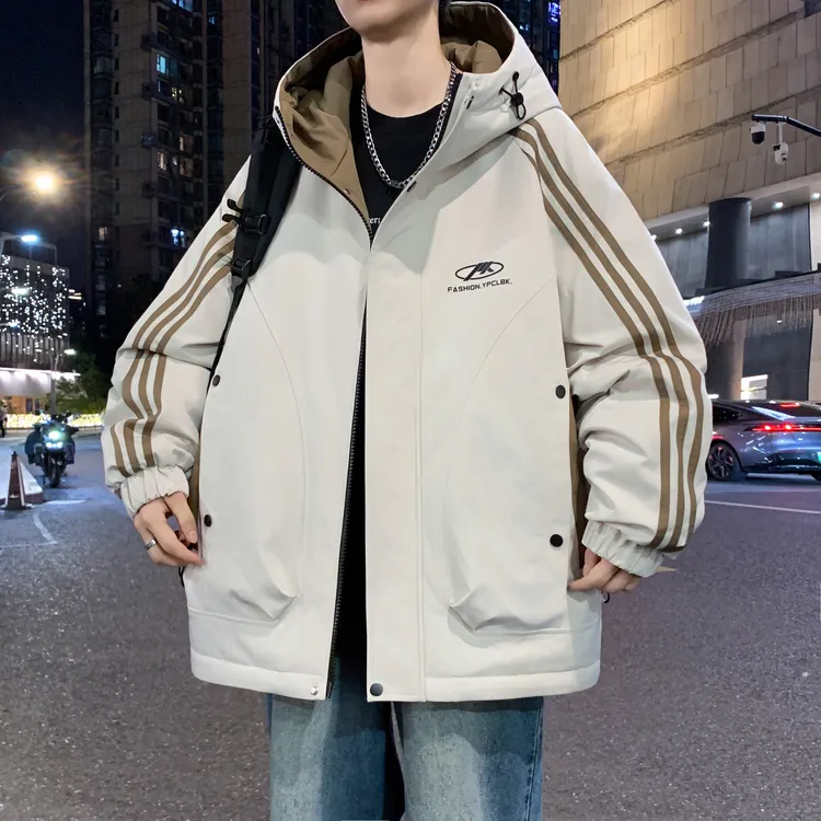 青少年学生春秋季新款冲锋夹克男生宽松运动休闲防风潮流连帽外套