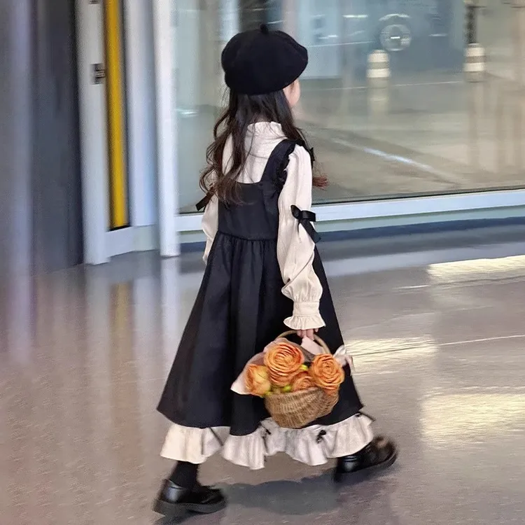 洛丽塔女童公主裙春装2025新款儿童女孩裙子女大童春秋连衣裙套装