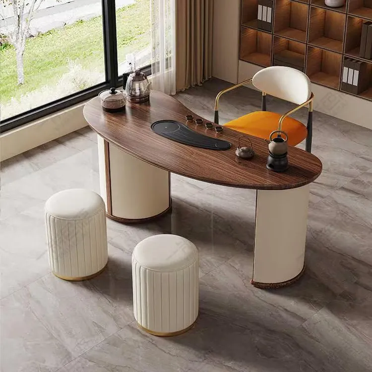 新中式实木茶桌组合一体高端家用办公客厅现代轻奢简约功夫茶台