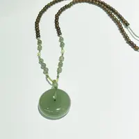 |和和美玉| 胖大福 超厚 平安扣吊坠 高冰湖水绿 天然和田玉 30mm