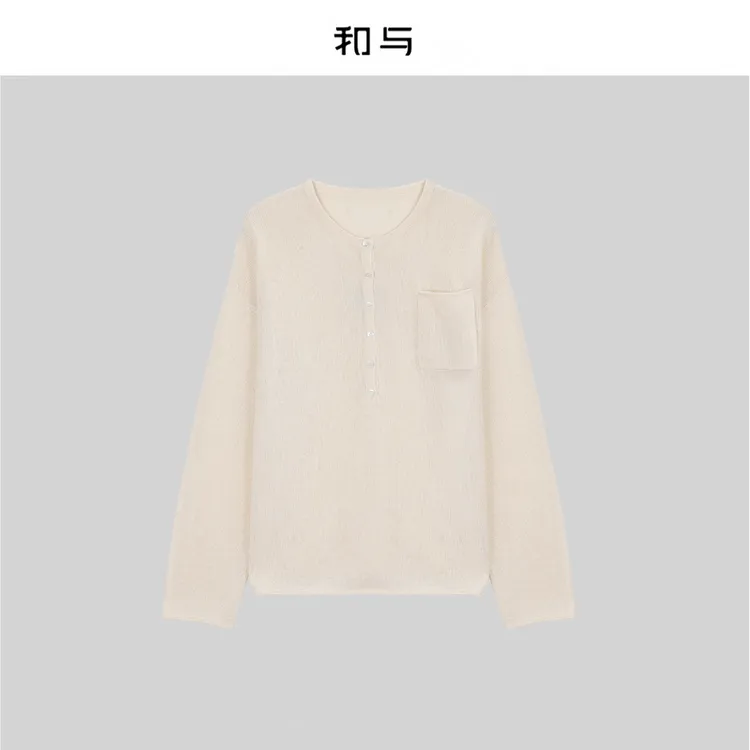 和与｜圆领轻薄简约针织上衣H53BBS10002