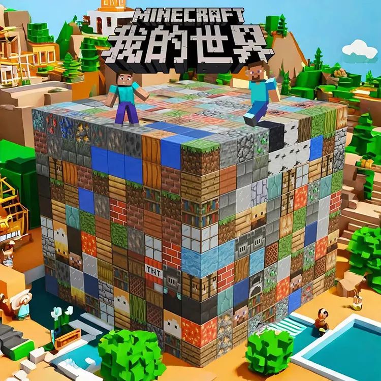 我的磁力世界吸铁石磁力方块mc强磁积木玩具磁性益智搭建积木方块