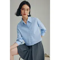 【辛小北专属】MOFAN摩凡秋新款蓝白条纹衬衫MDC572960