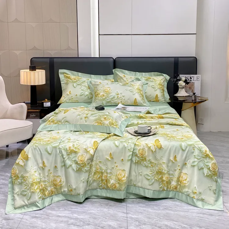 DEESHQIAO/德桥凉感冰丝8D数码印花夏凉被四件套空调被凉感L1360