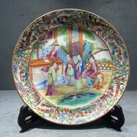 201号广彩西厢记人物盘（有点脱彩）