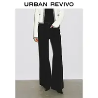 UR2025秋季新款女装复古休闲口袋喇叭牛仔长裤UWM850246