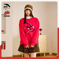 【小登专属】M31安踏×kirsh联名丨樱有尽有大樱桃秋季女款套头卫衣
