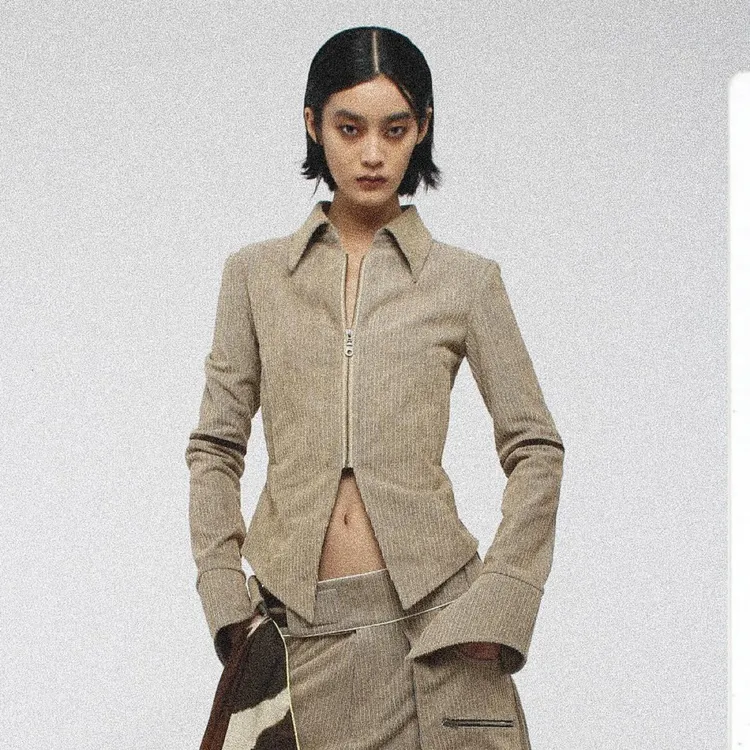 TSOUL【DIDU】卡其色灯芯绒外套