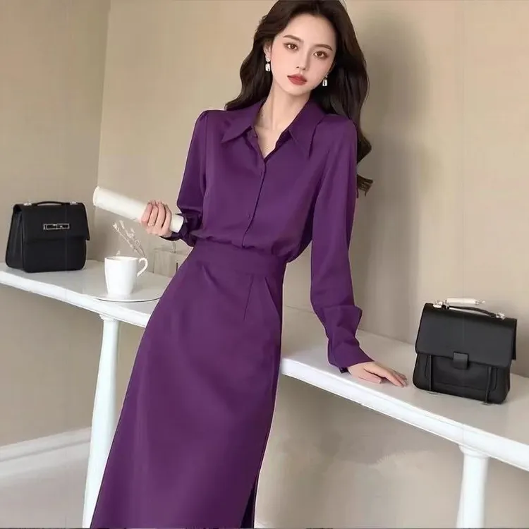 秋季穿搭干练气质强大轻奢高级老钱风松弛感女装贵气女装连衣裙