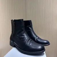 OFF平底中跟拉链复古皮靴秋冬女马丁靴双侧拉链MQ6193