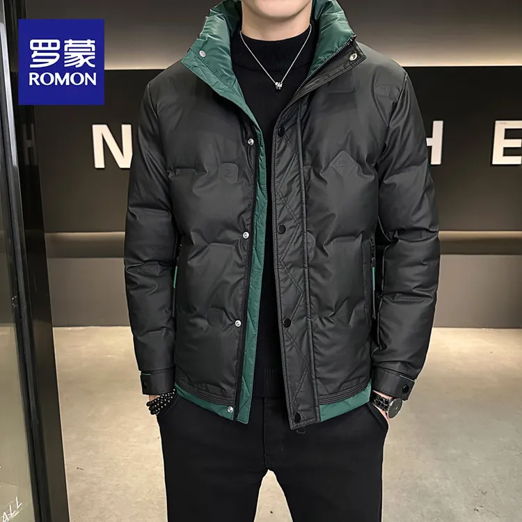 罗蒙男士冬季羽绒服2024新款爆款加厚保暖潮牌时尚休闲宽松外套男