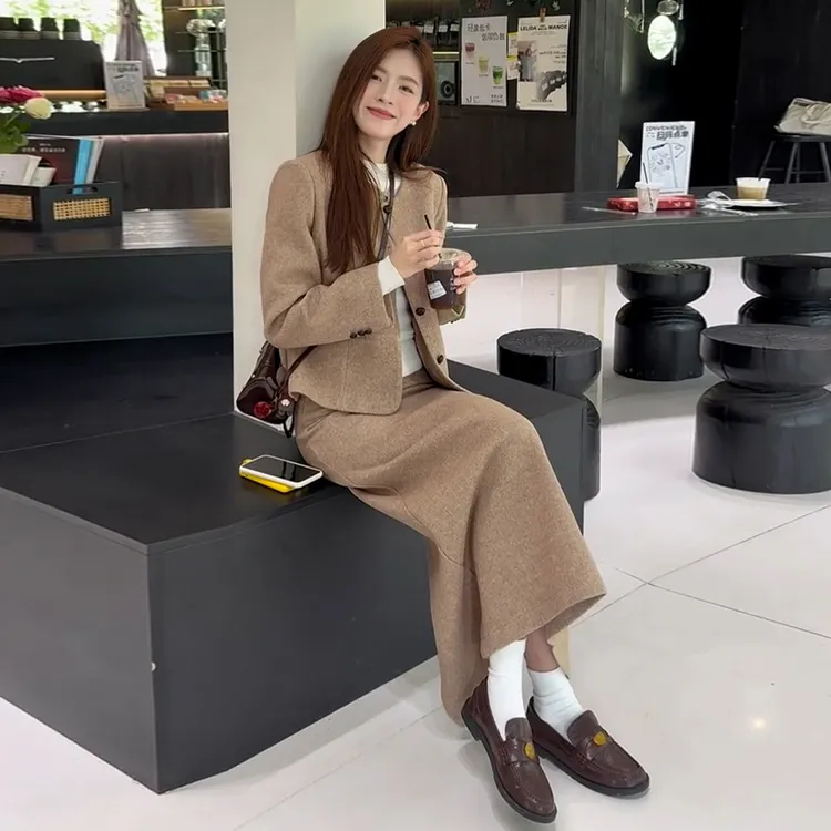 【方小北专属】法式小个子香风连衣裙子女早秋2025新款高级感巨好看穿搭一整套装