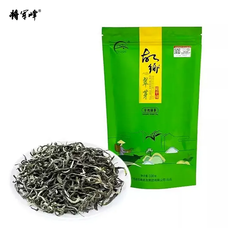 将军峰故乡翠芽有机绿茶昭平绿办公用茶待客茶袋装100g名茶
