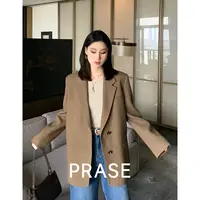 PRASE·噜【开场西装】羊毛气质秋冬平驳领毛呢西装外套PR508S34