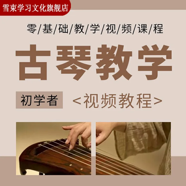古琴教学视频教程零基础教学视频课程入门基础自学初学者初级网课