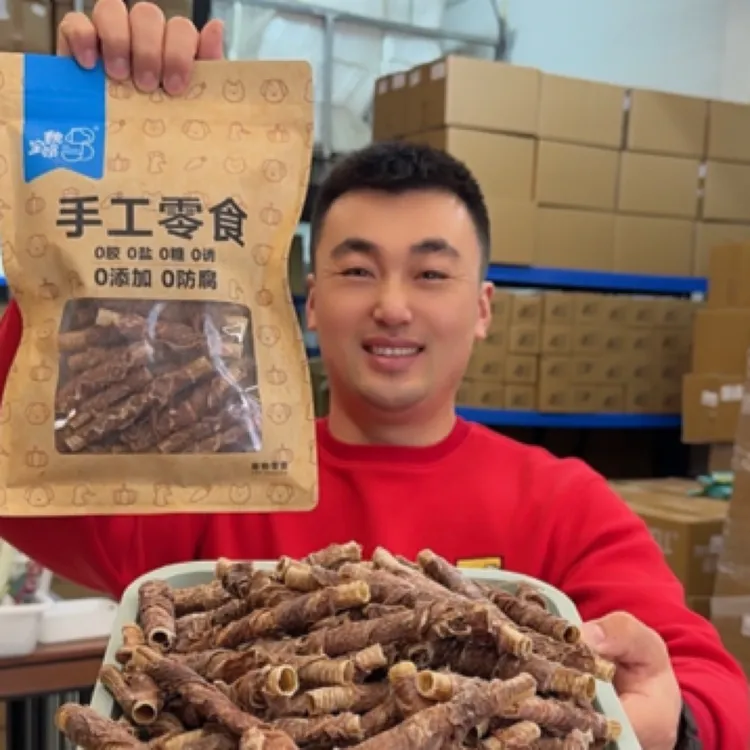 魏宝娟手工零食鸭肉鹅喉管150g/袋宠物零食
