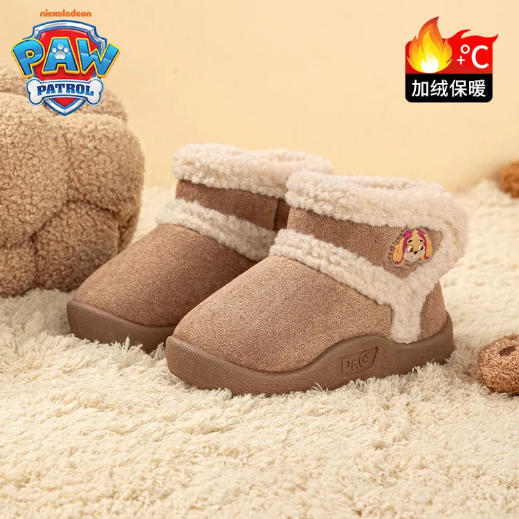汪汪队立大功正品女童大棉鞋2025冬季儿童鞋保暖靴子加绒加厚高帮
