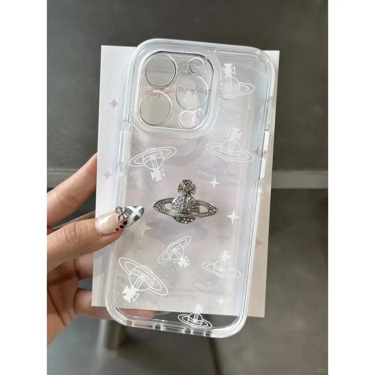 土星闪钻立体西太后适用iphone16promax手机壳苹果15透明13/14/12