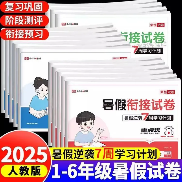 2025新暑假衔接试卷一升二升三升四升五升六暑假作业练习册人教版